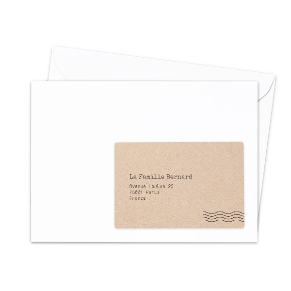 Receiver address labels - set of 16 different 