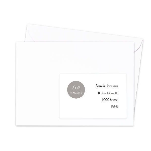 Receiver address labels - set of 16 different 