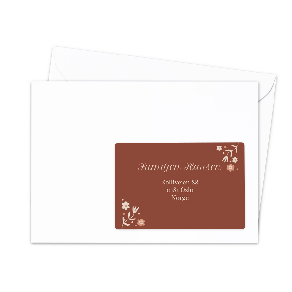 Receiver address labels - set of 16 different 
