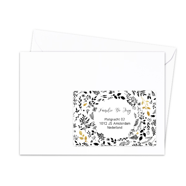 Receiver address labels - set of 16 different 