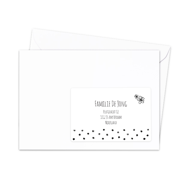 Étiquettes adresse pour les destinataires (lot de 16 différentes)