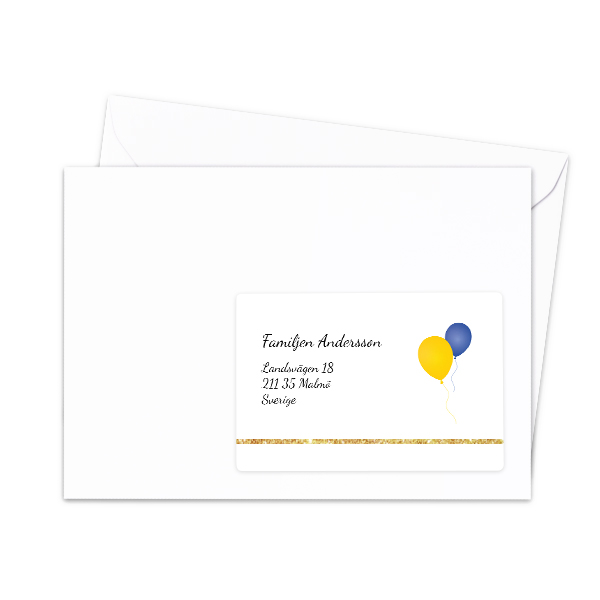 Adressetiketter för mottagare - 16 st olika