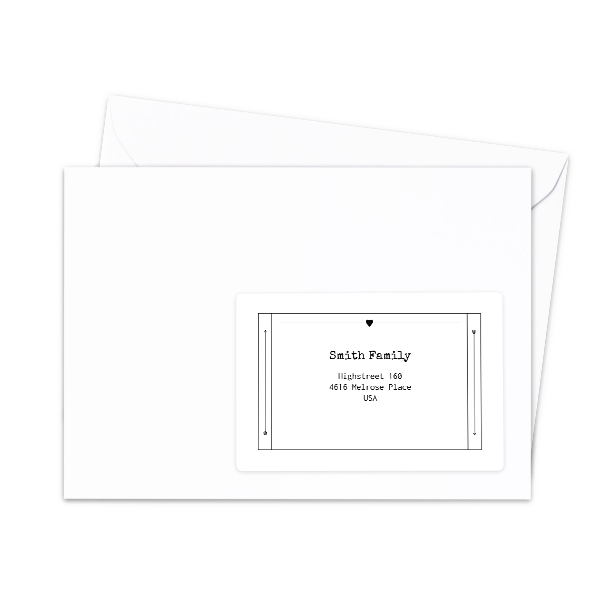 Étiquettes adresse pour les destinataires (lot de 16 différentes)