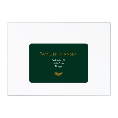 Classic Feather Gold - Text Only