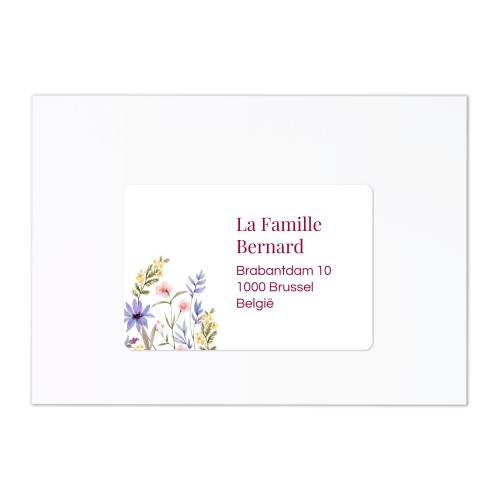 Ontvanger adresstickers (set van 16 verschillende)