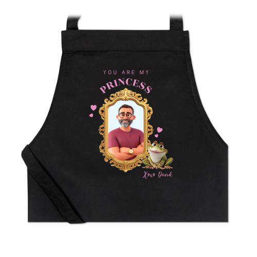 Black apron with AI Image