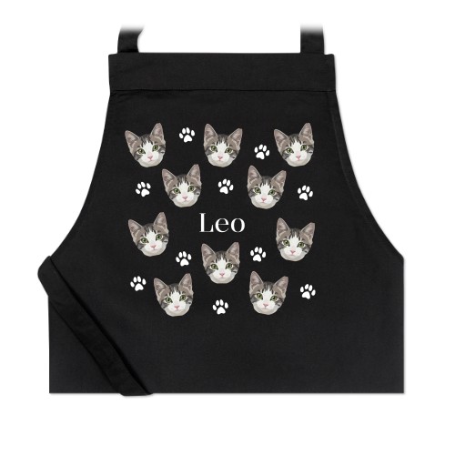 Black apron with AI Image