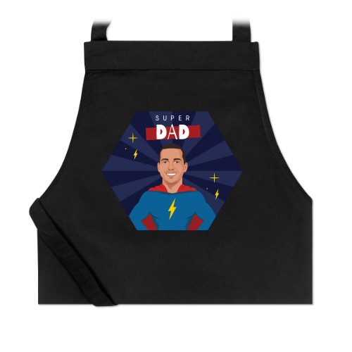 Black apron with AI Image