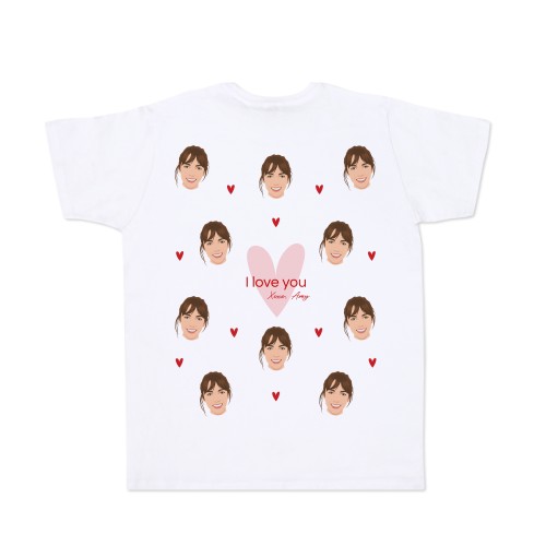 T-Shirt mit KI Weiss Rückseite