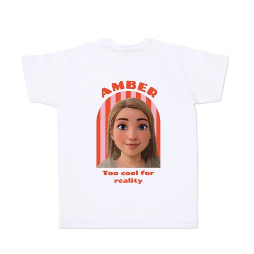 T-shirt med AI vit baksida