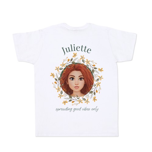 T-Shirt mit KI Weiss Rückseite