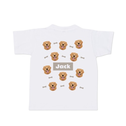 T-shirt med AI til børn hvid bagside