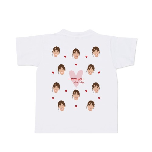 Kinder T-Shirt mit KI Weiss Rückseite