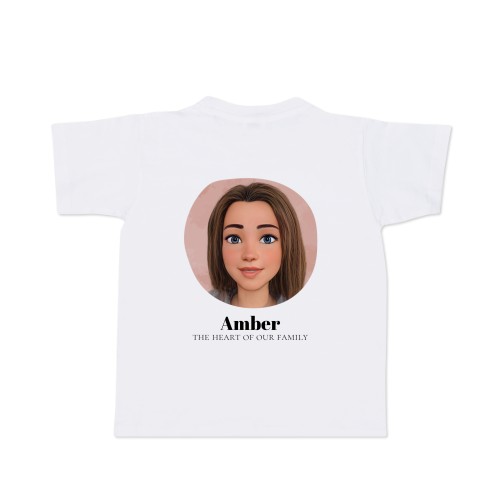 T-shirt met AI kinderen wit achterkant