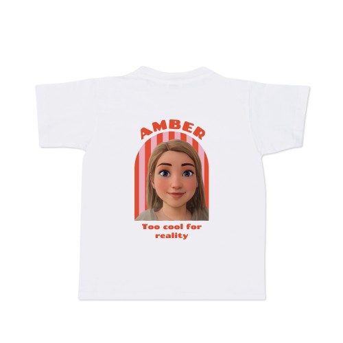 T-shirt med AI barn vit baksida