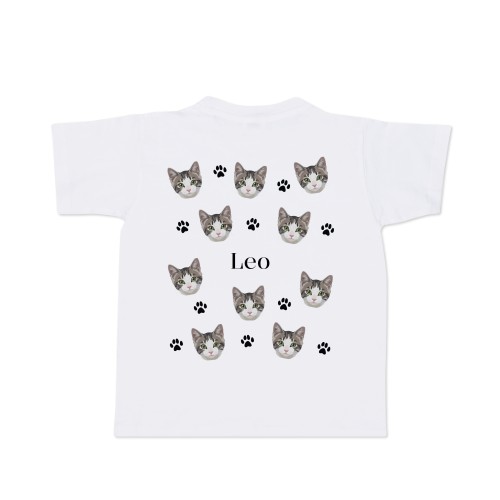 Kinder T-Shirt mit KI Weiss Rückseite