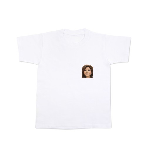 T-skjorte med AI barn hvit front T-skjorte med AI barn hvit front