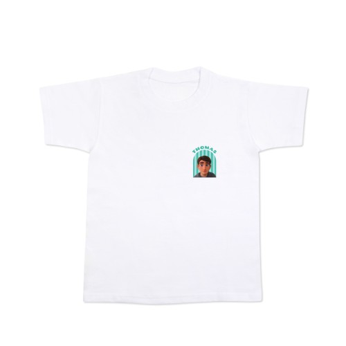 T-shirt med AI barn vit framsida