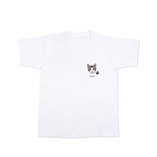 Kinder T-Shirt mit KI Weiss Vorderseite