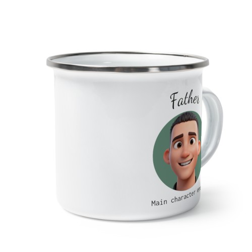 Enamel Mug Grey with AI Filter