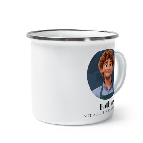 Enamel Mug Grey with AI Filter