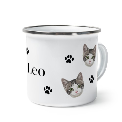 Enamel Mug Grey with AI Filter