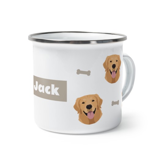 Enamel Mug Grey with AI Filter