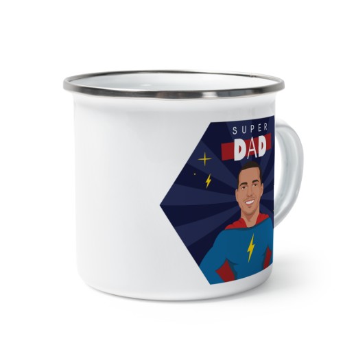 Emaljekrus grå med AI-billede