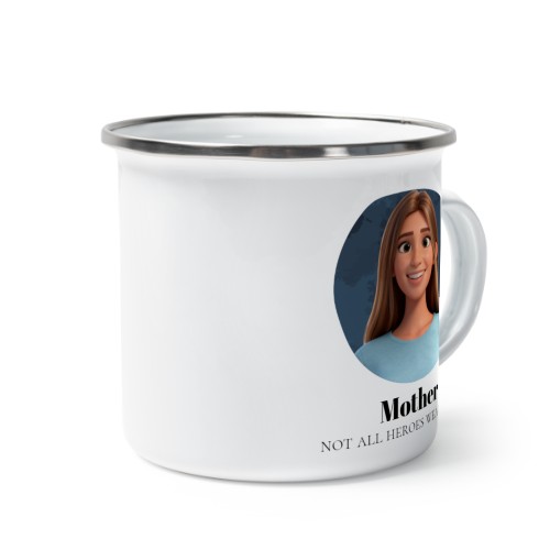 Enamel Mug Grey with AI Filter