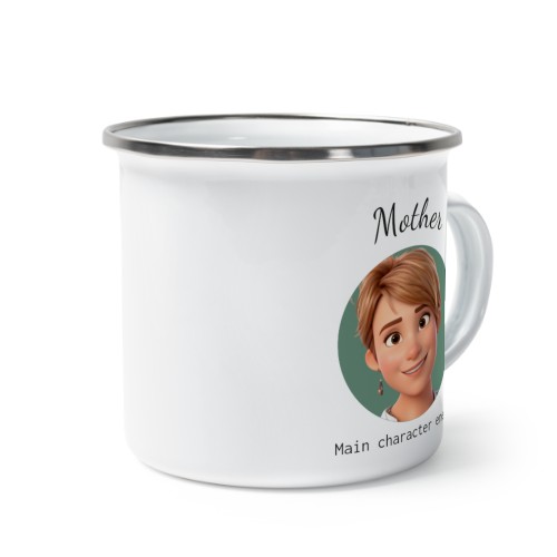 Enamel Mug Grey with AI Filter