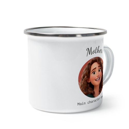 Enamel Mug Grey with AI Filter