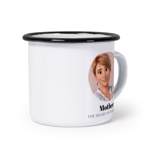 Enamel Mug Black with AI Filter