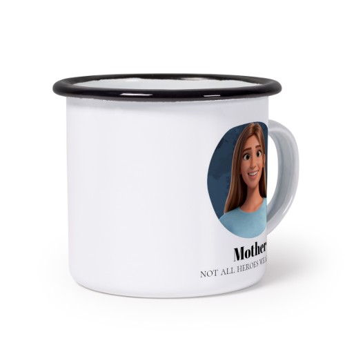 Enamel Mug Black with AI Filter