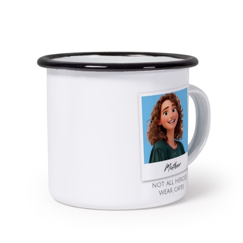 Enamel Mug Black with AI Filter