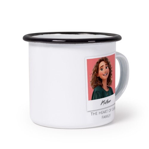 Enamel Mug Black with AI Filter