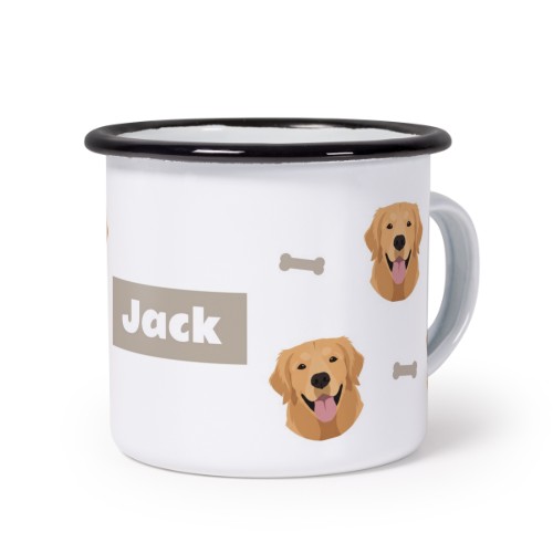 Enamel Mug Black with AI Filter