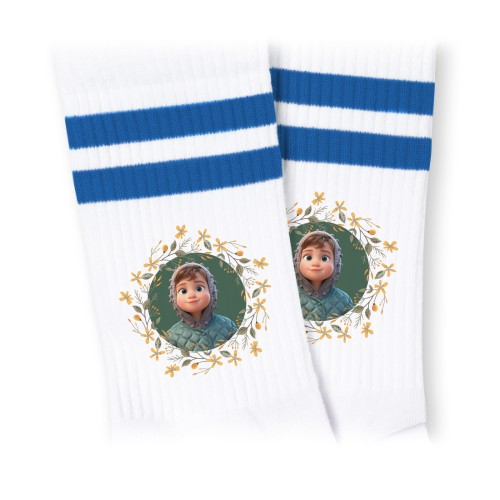 Personalisierte Socken mit KI-Filter Blau
