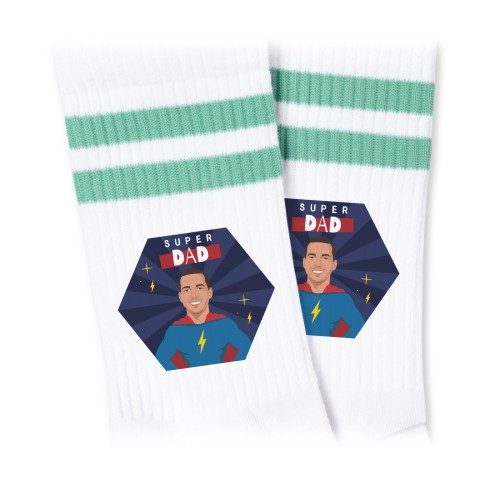 Sokken muntgroen met AI filter