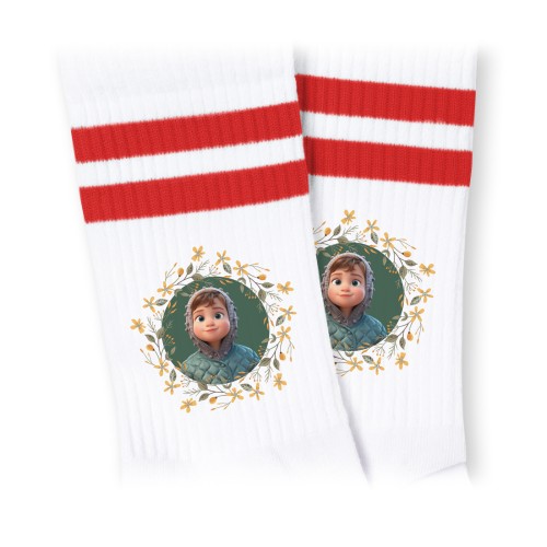 Personalisierte Socken mit KI-Filter Rot