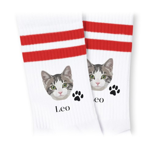 Personalisierte Socken mit KI-Filter Rot