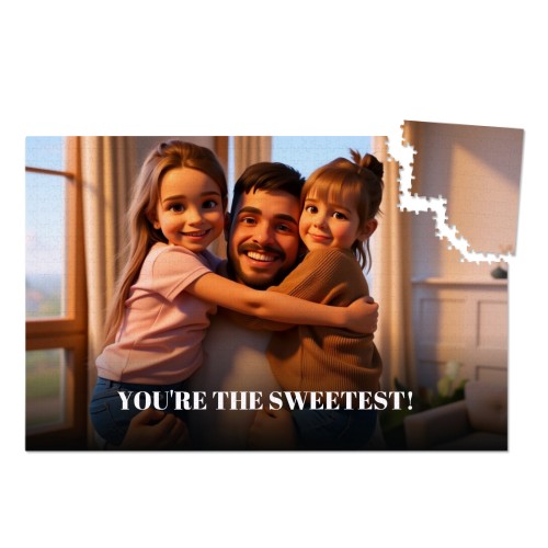 Puslespil med AI foto 1000 brikker (hård pap)