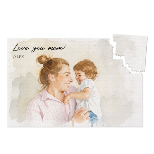 Puslespil med AI foto 1000 brikker (hård pap)