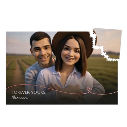 Puslespil med AI foto 1000 brikker (hård pap)