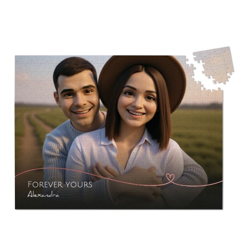 Puslespil med AI foto 500 brikker (hård pap)