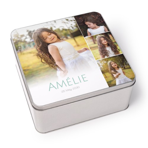 Tin storage box Square