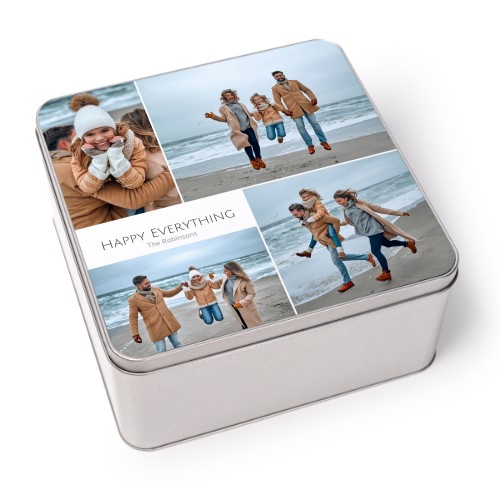 Tin storage box Square
