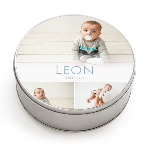 Tin storage box Round Large