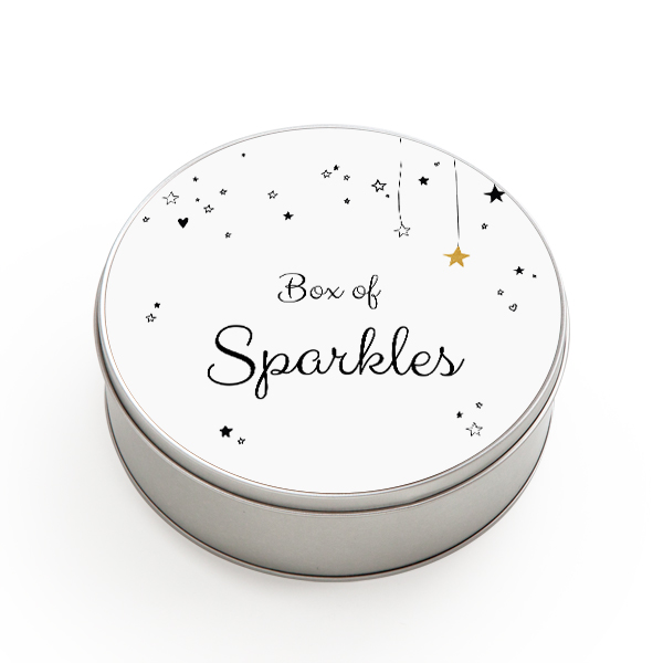 Tin storage box Round Large