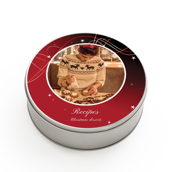 Förvaringsbox metall rund L