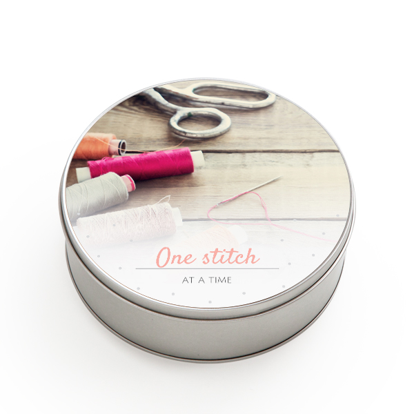 Tin storage box Round Large